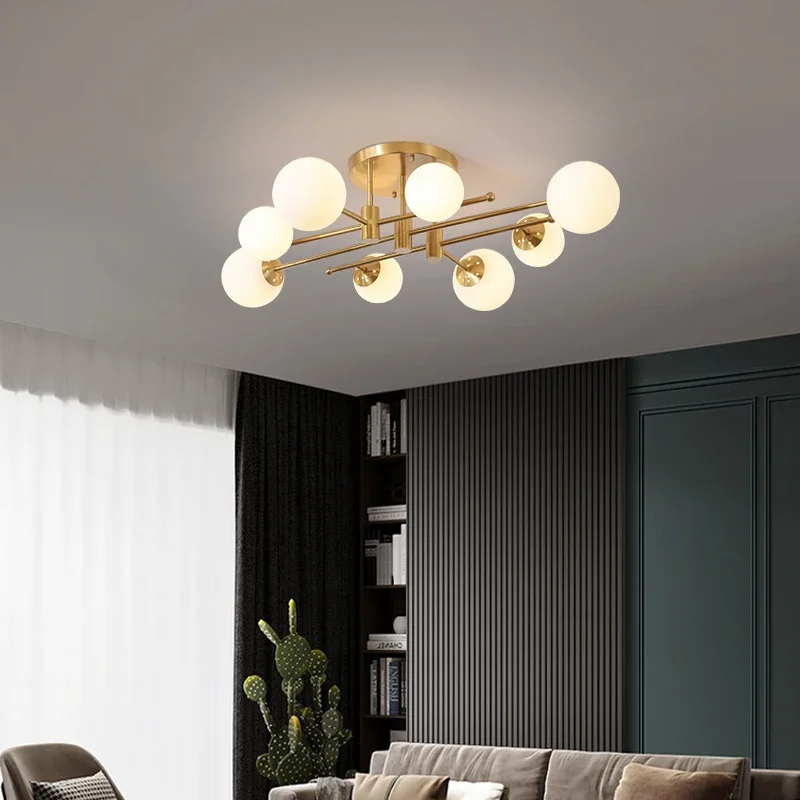 

Creative Ceiling Pendant Light Nordic Chandelier Led Lamp Living Room Glass Light Fixture Home Decor Bedroom Lighting