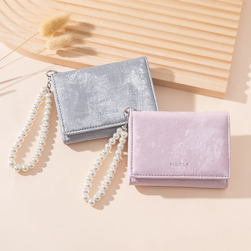 

Ins-Style High-Value Fashion Pearl Pendant Card Holder Portable Storage Premium Women's Wallet