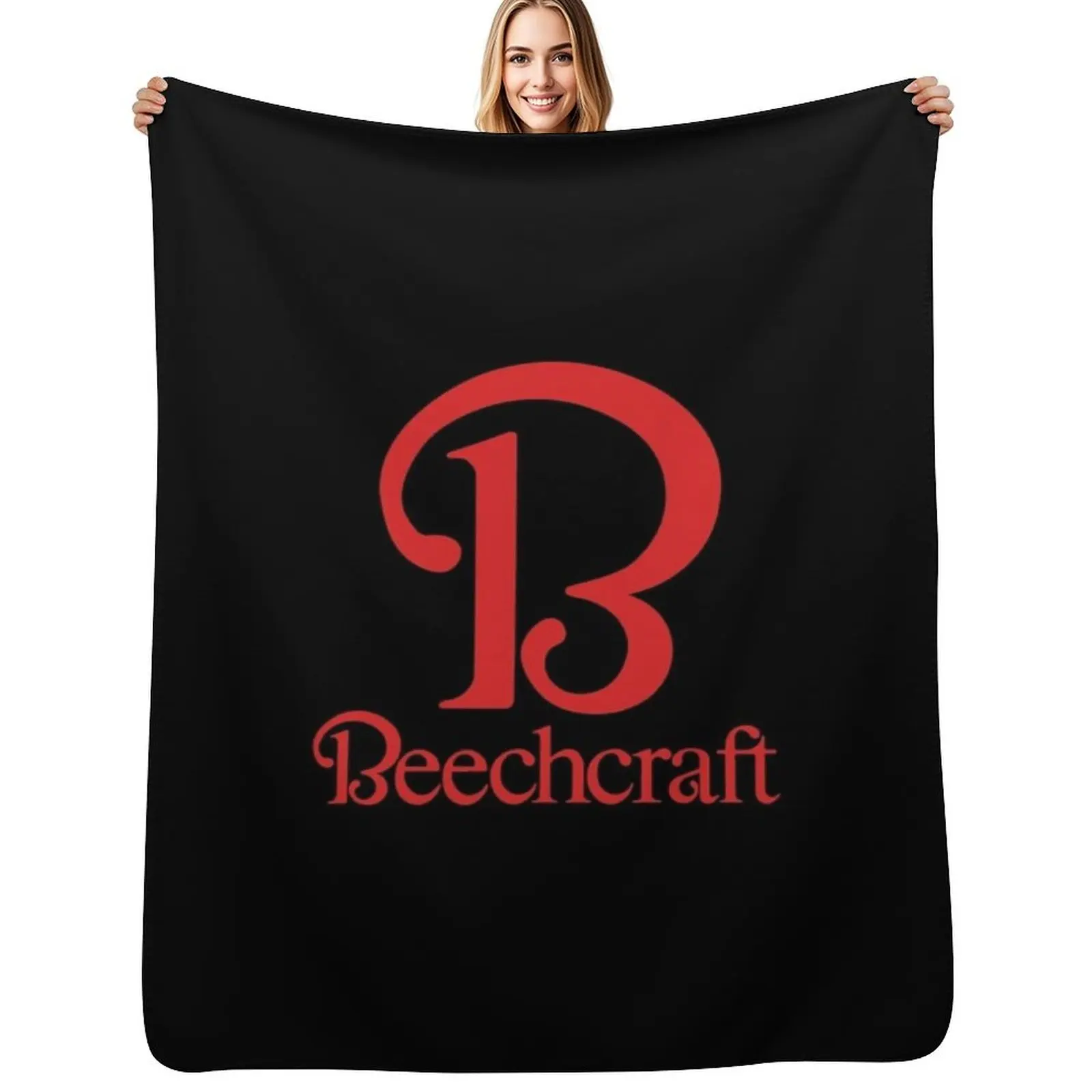 

Beechcraft Aircraft Aviation POCKET SIDE Throw Blanket Breathable Lightweight Blanket for Adults Kids