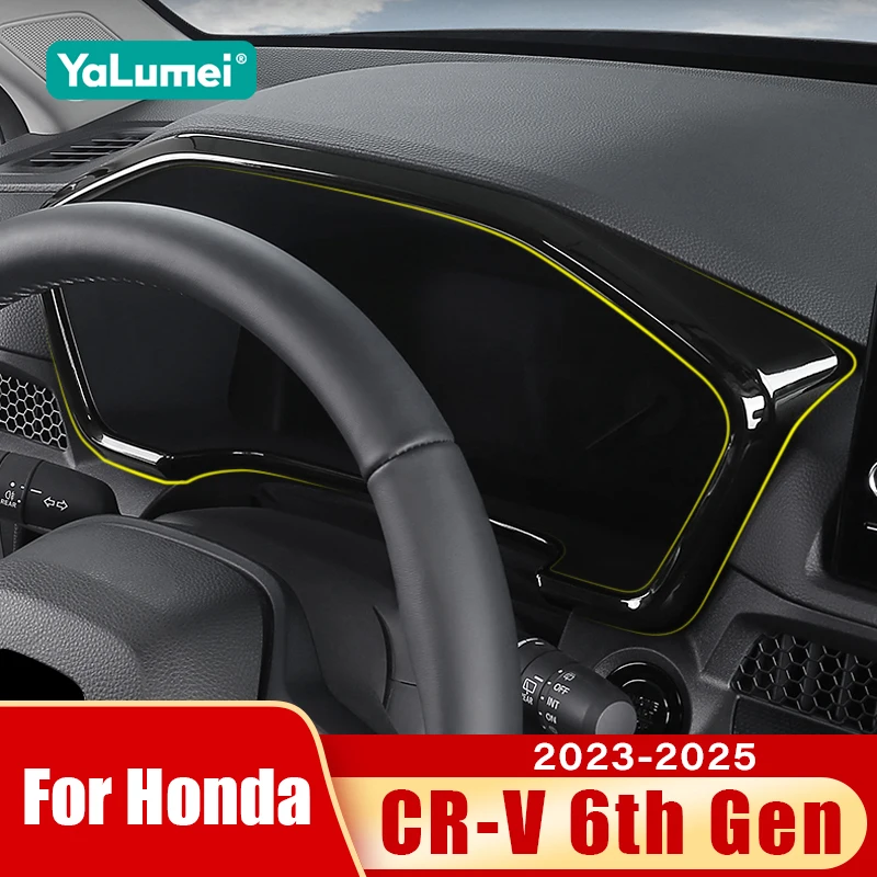 

For Honda CR-V CRV 6th Gen 2023 2024 2025 Hybrid Car Dashboard Speedometer Gauge Panel Display Cover Frame Accessories