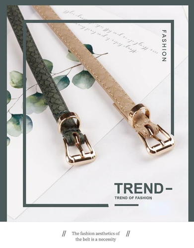 Imagen 2 del producto Cinturón fino con diseño de serpiente para mujer, hebilla informal, cinturón decorativo que combina con todo, venta al por mayor