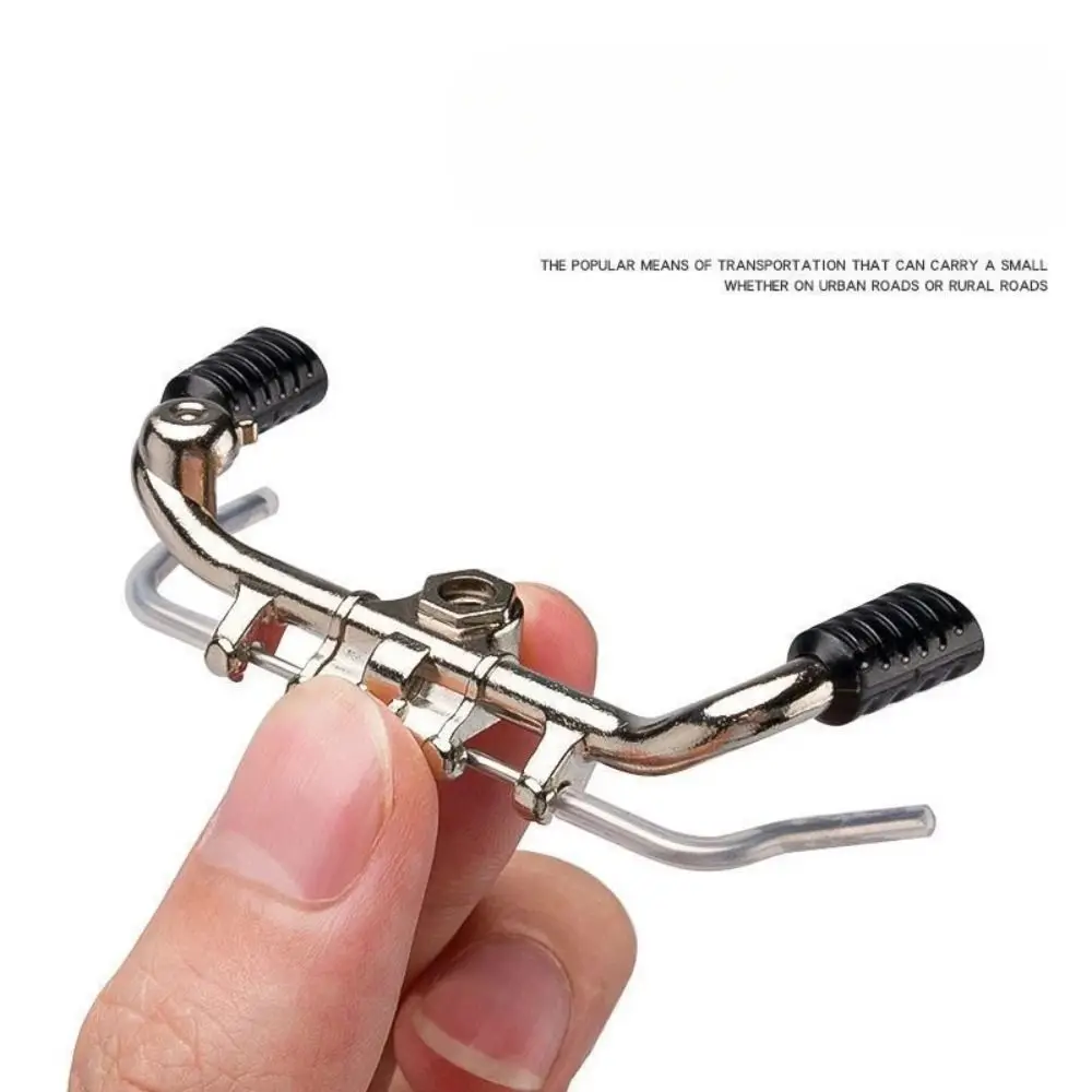 1:10 Scale Assembly Bicycle Model DIY Retro Simulation Bike Model Kit Alloy Self Assembled Mini 28 Big Bar Bicycle Adult