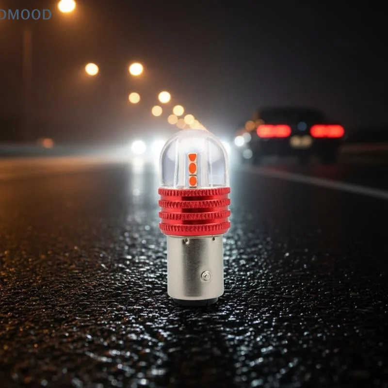 【CR】1156 1157 LED Motorcycle Brake Taillights 2Pcs BA15D Flashing Turn Signal Lights for Scooter Motorbike Accessory