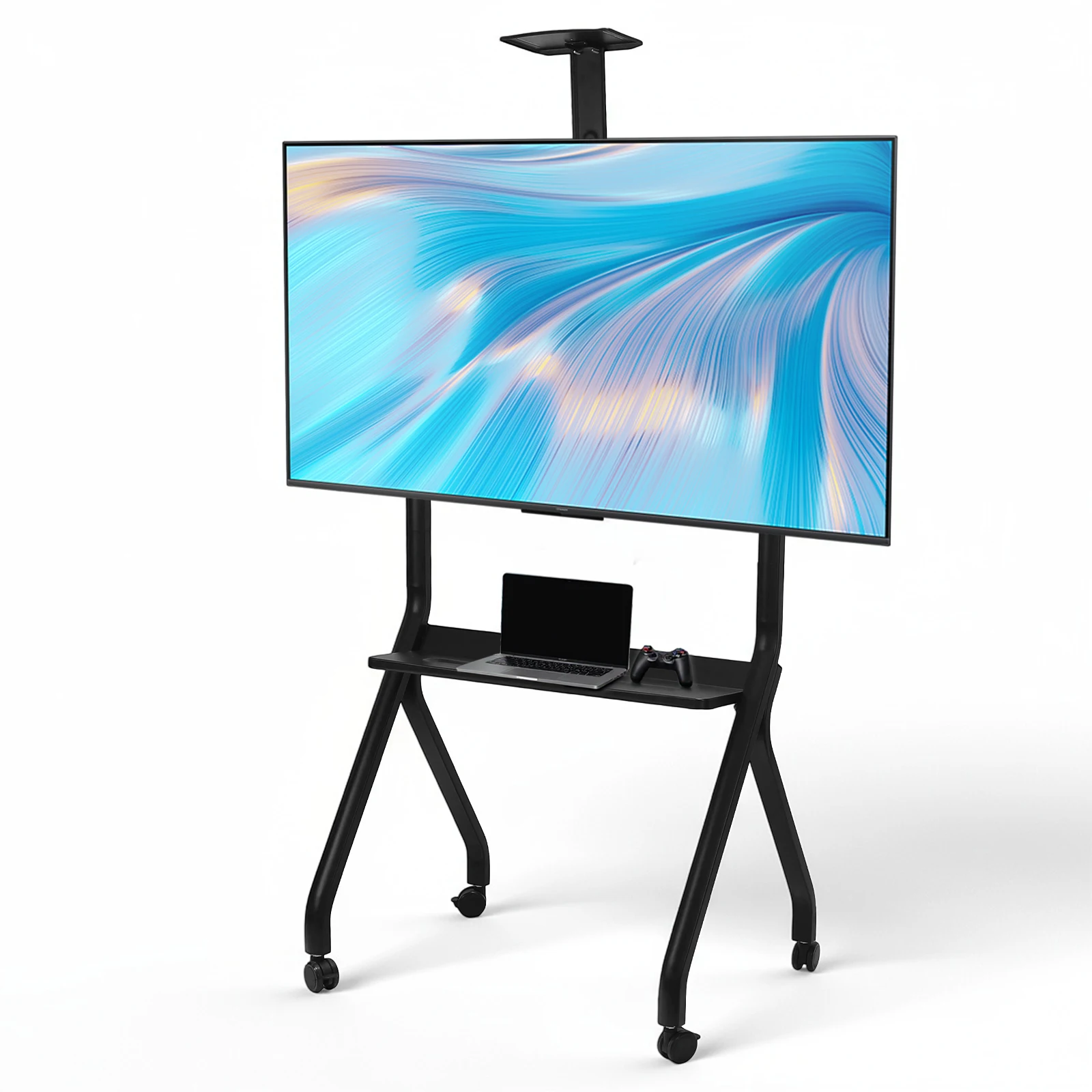 

Smart Board Stand for 42-75in Interactive Whiteboards & TVs Monitors Display Trolley Height Adjustable for Office Classroom Home