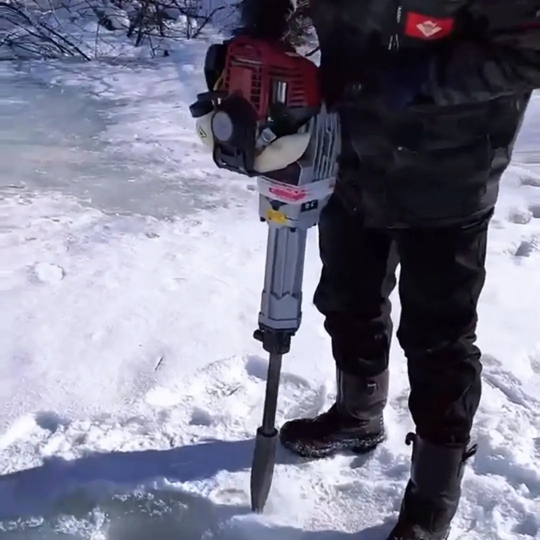 

Two-stroke pick ice-breaking ice chisel artifact punching