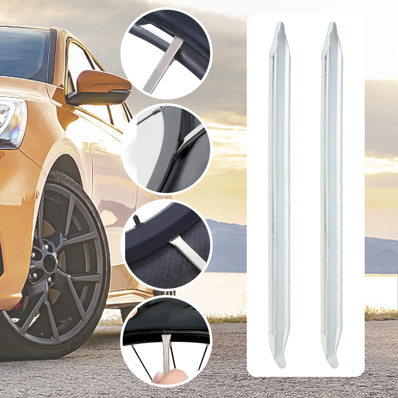 เหล็กงัดยาง 2 ชิ้น ขนาด 10 12 16 นิ้ว สำหรับงานหนัก ทำจากเหล็กกล้า ใช้สำหรับถอดยางรถยนต์ รถออฟโรด รถจักรยานยนต์ เครื่องมือซ่อมยาง