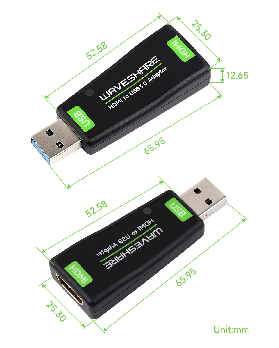 USB Port High Definition HDMI Video Capture Card, for Gaming / Streaming / Cameras, HDMI to USB