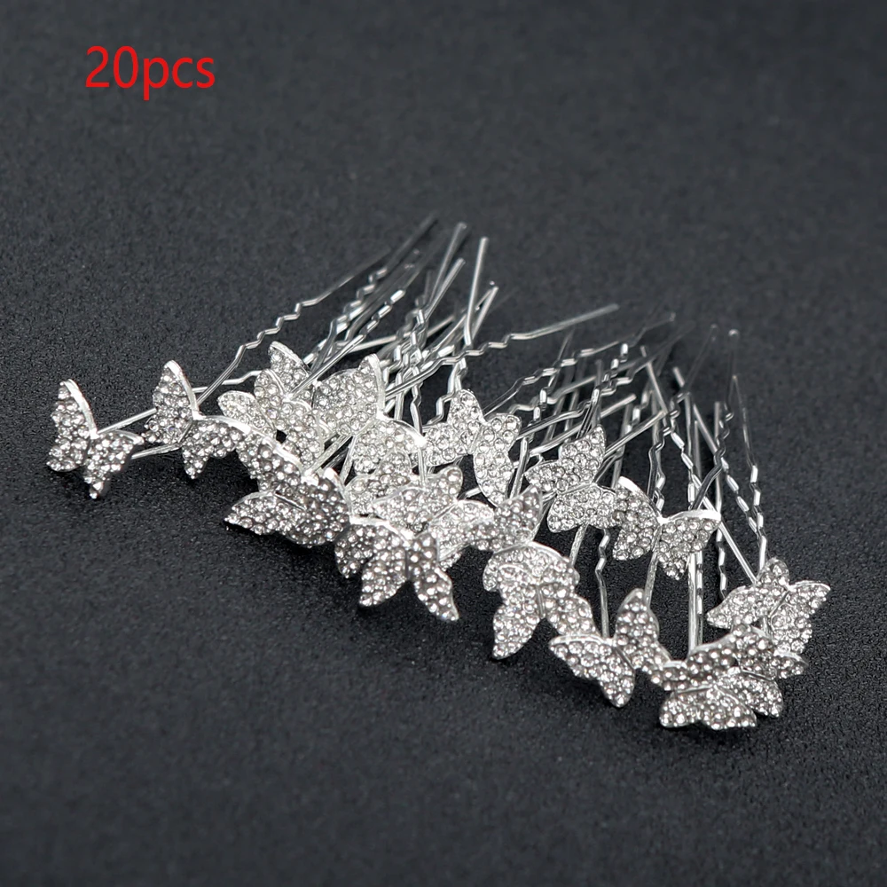20 stücke Koreanische Haar Zubehör Braut Legierung Floral Strass Haar Sticks Vintage Hanfu Gefertigte Haar Leistung Kopfschmuck – Detail 1