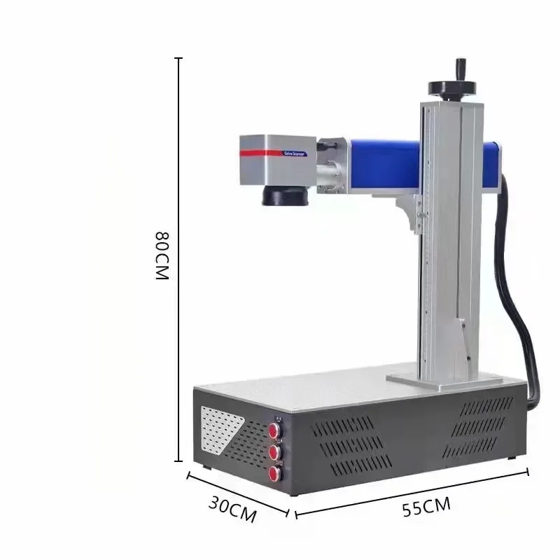 20W Eartag Laser Coding Machine Portable English Cattle Eartag Marker DIY Logo Design Aluminum Shell Cow Farm Marking Machine