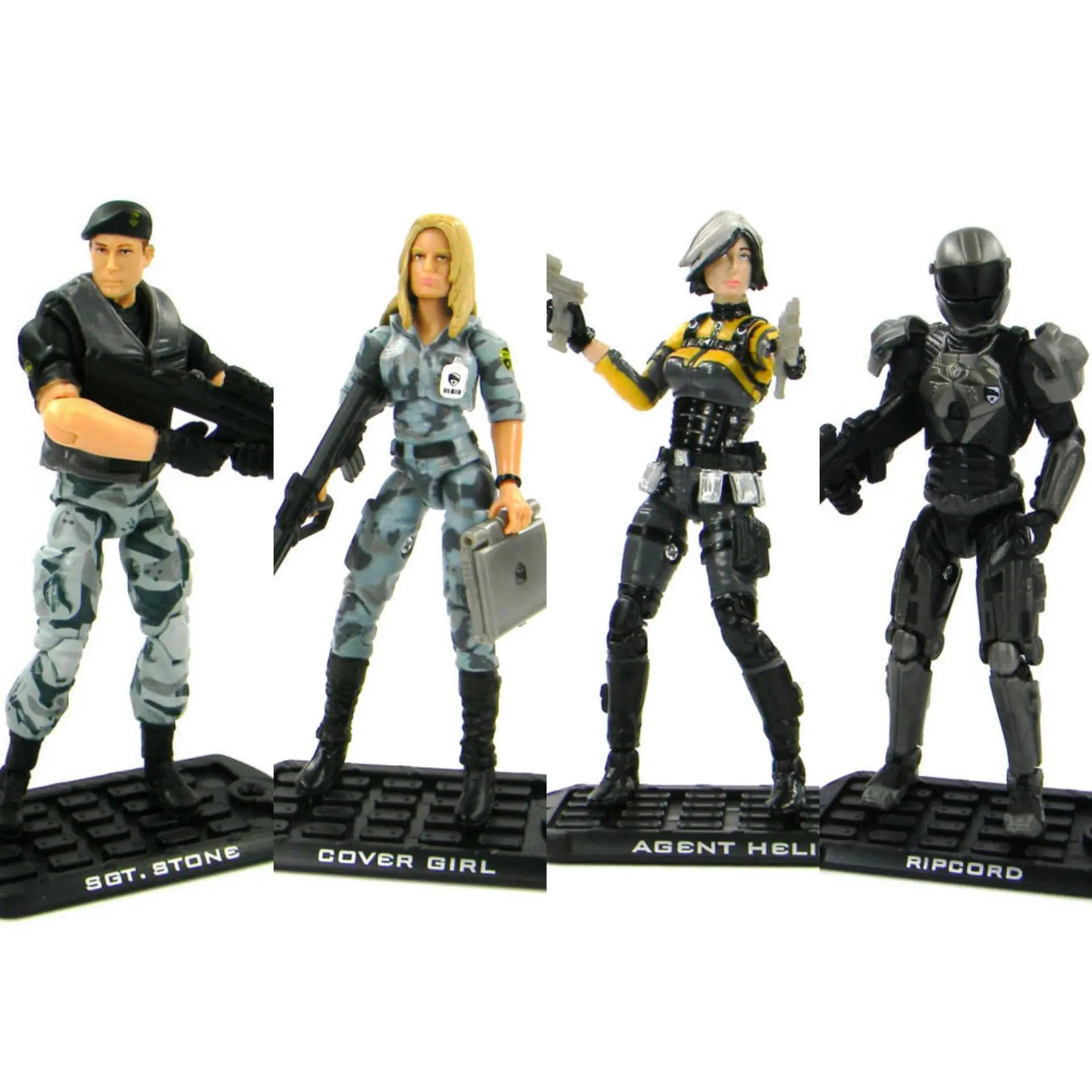 G.I.Joe مجموعة ريترو شكل حركة ريبكورد ، وكيل حلزوني ، فتاة غطاء للخدمة الشاقة ، حجر الكوبرا نيو ، شكل فضفاض