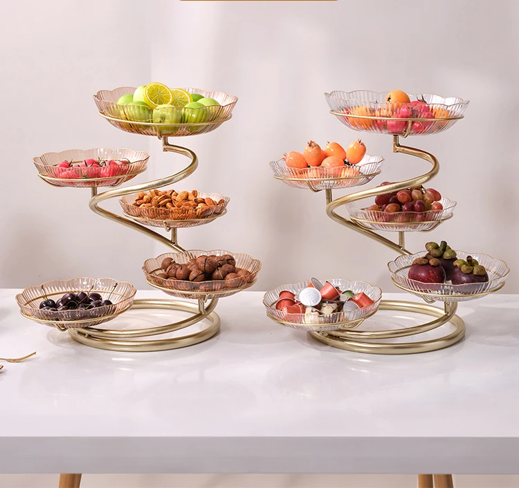 

Multi-layer online celebrity fruit tray modern home living room coffee table creative luxury snacks dried fruit candy tray new.