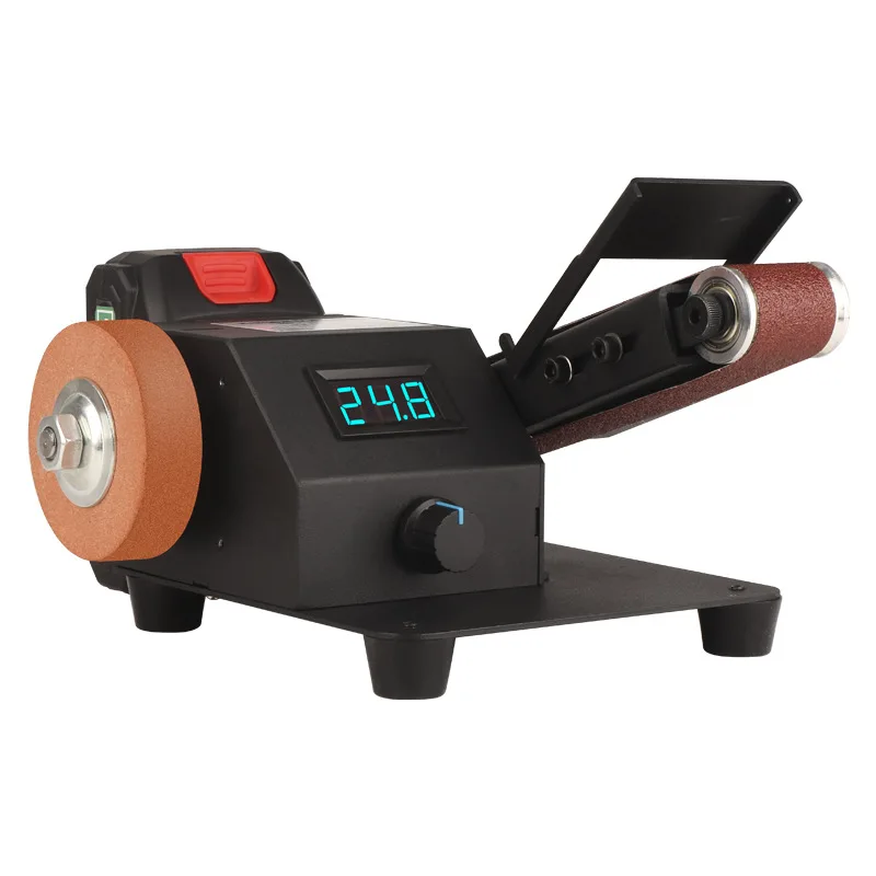 Cordless Mini Belt Sander Lithium Electric Polisher Knife Sharpener Sanding Machine Abrasive Tool