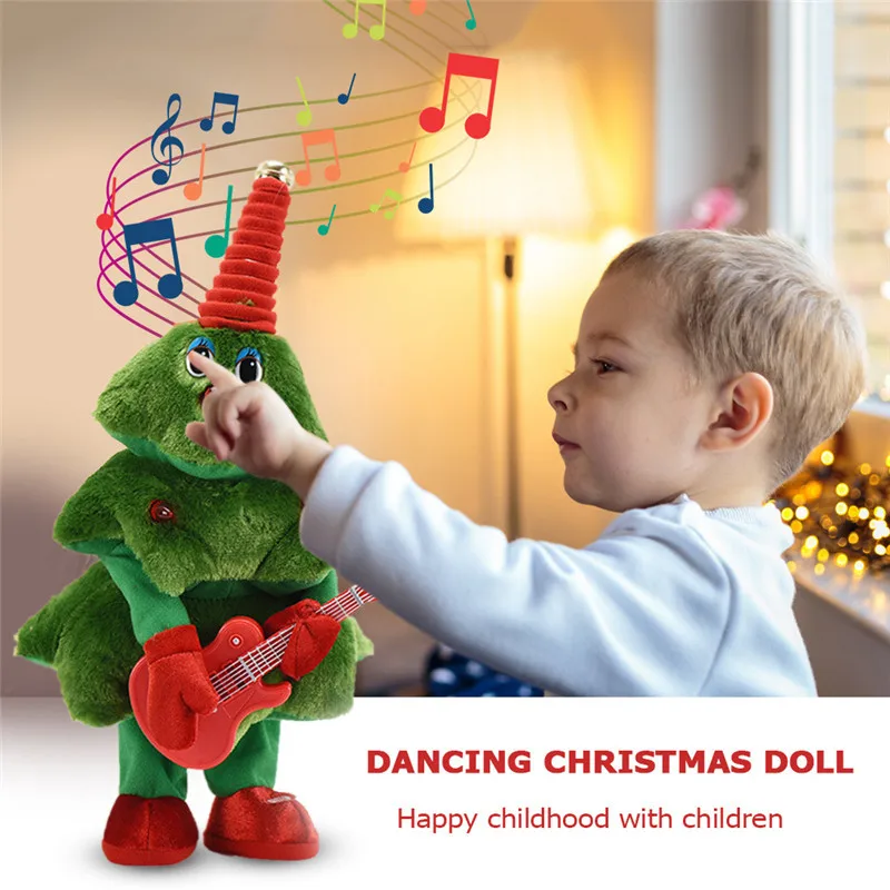 Christmas tree that can dance and sing Electric plush toys Funny toys Christmas gifts for kids