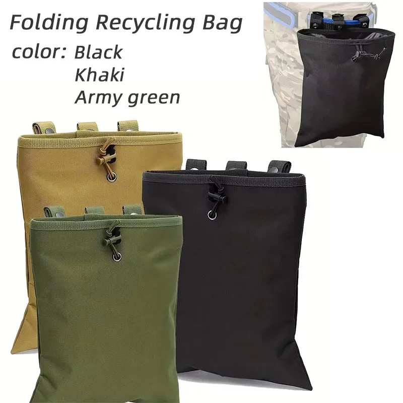 Bolsa táctica MOLLE con cordón – Almacenaje plegable para cargadores
