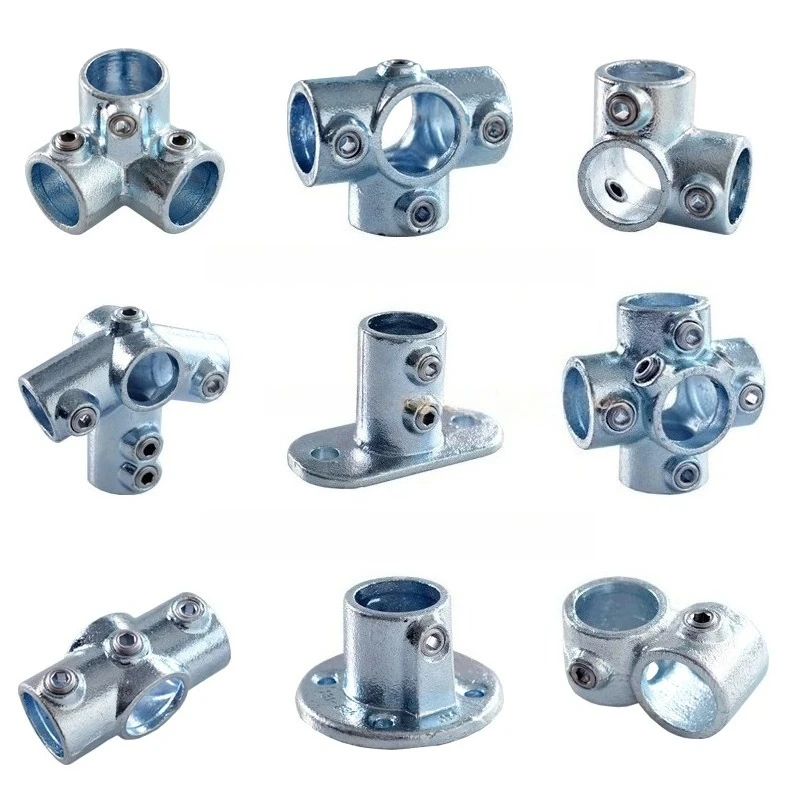 Suitable for 42mm 1.2-inch Galvanized Steel Pipe Iron Connector Guardrail Fence Naughty Tube Welding Free Fixing Part