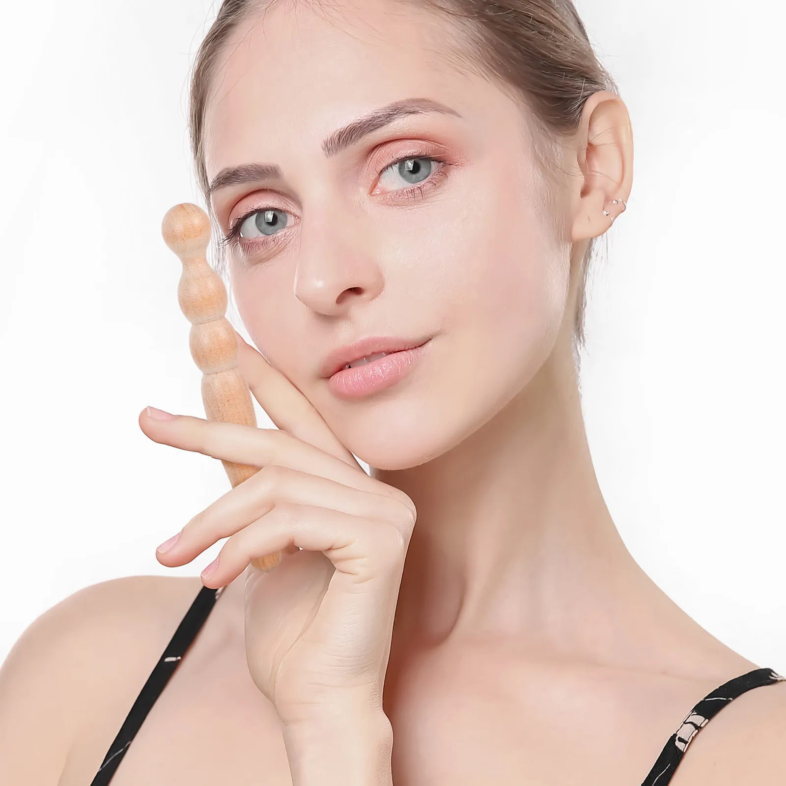 

Набор из 2 деревянных массажных палочек для глубокого массажа тканей, точечного воздействия, портативный ручной роликовый массажер для мышц, стоп, шеи, плеч