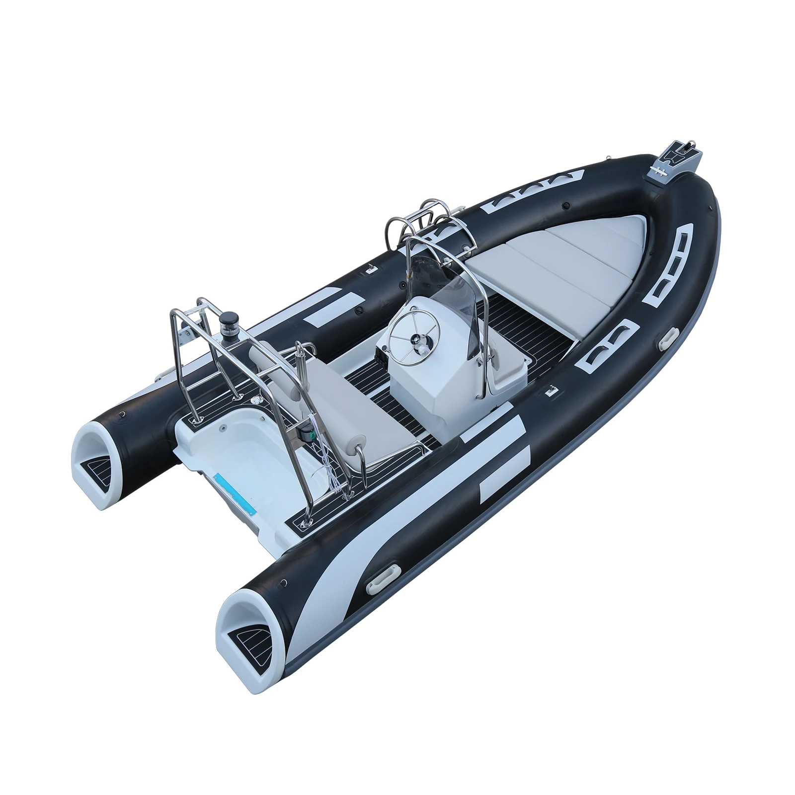 Hot Sale RIB 480 16ft Rigid High Speed Boat Fiberglass/Aluminum Hypalon/PVC Inflatable Surfing Boat