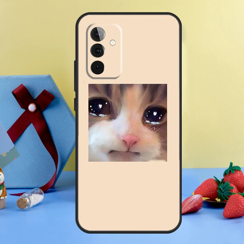 Crying Cat Memes Case For Samsung Galaxy A54 A14 A34 A24 A53 A33 A13 A52 A32 A22 A12 A71 A51 A25 A15 Cover