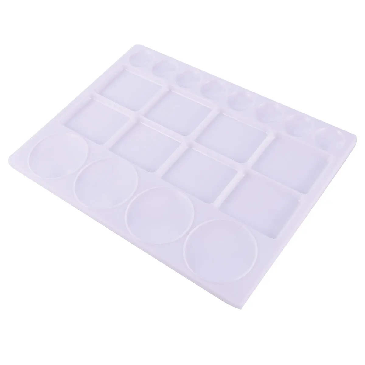 1Pcs Square Art Paint Mixing Tray Portable Plastic Color Palette for Watercolor Gouache Oil Painting Drawing Pigment
