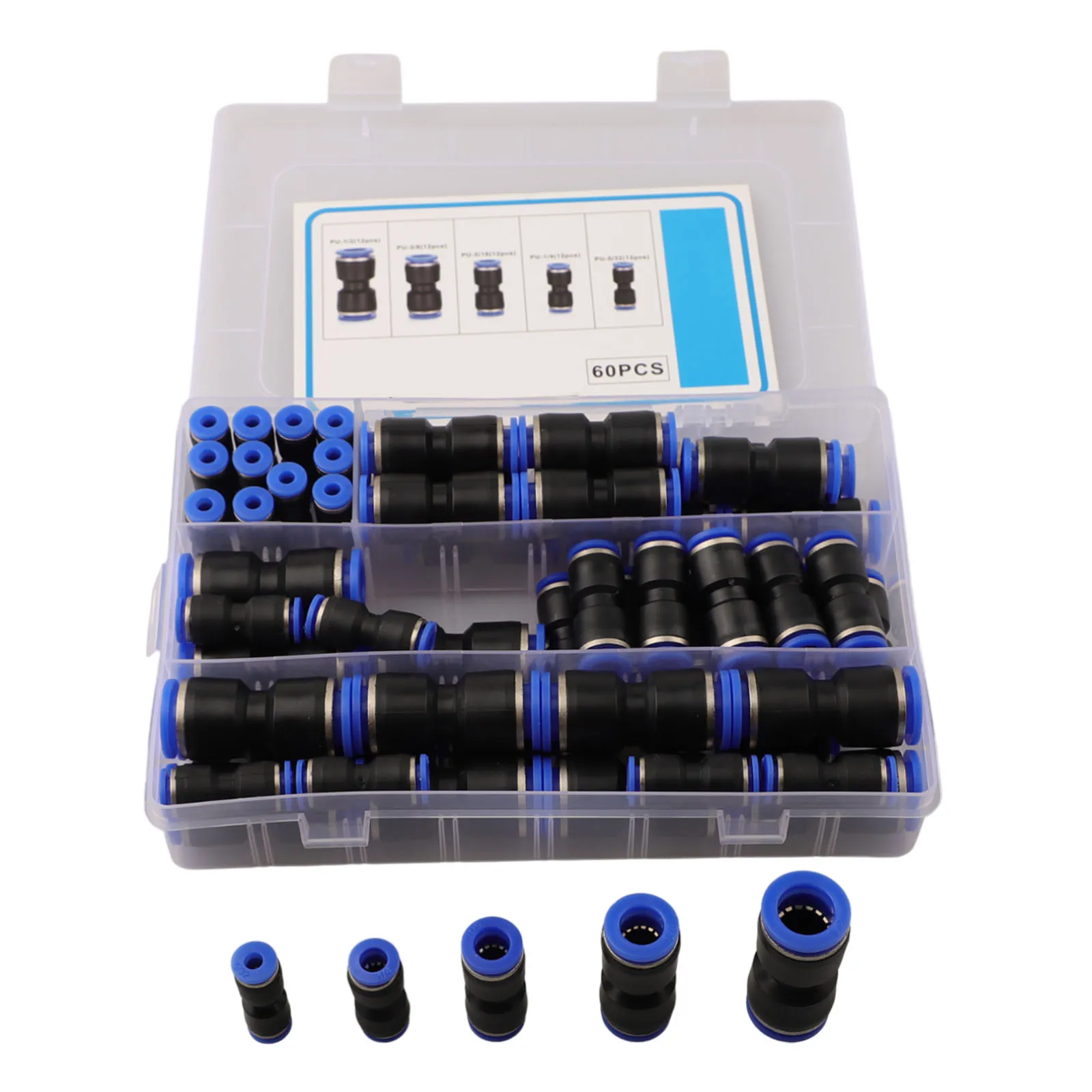 For Air Systems 20x13x4cm Pneumatic Push Fittings Automatic Industry Fittings Flexible Installation Model 4mm To 12mm