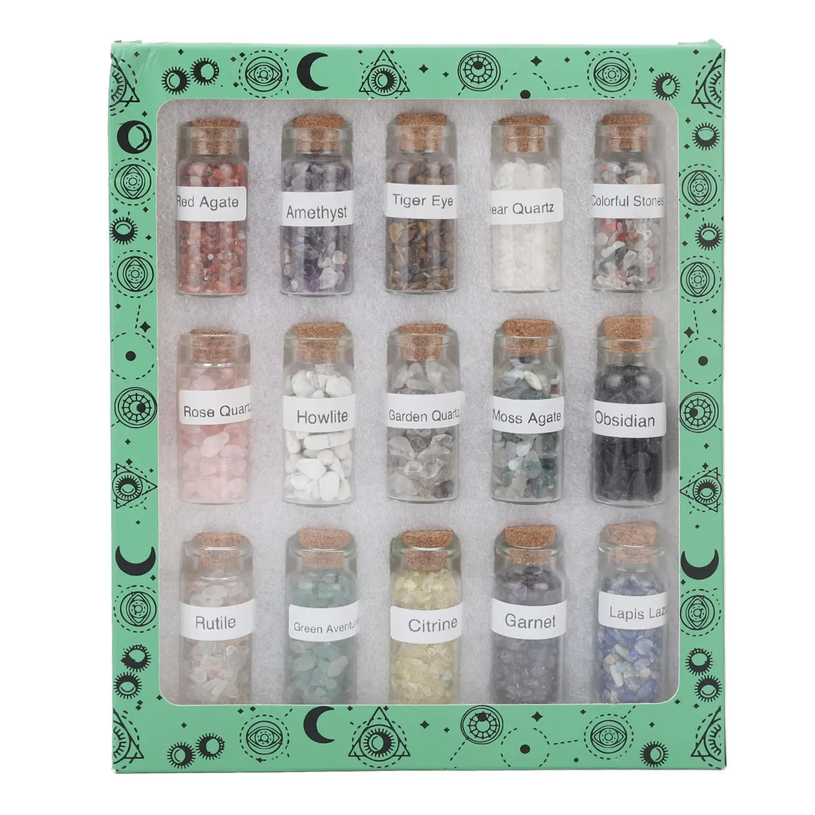 

Chakra Meditation Stone Chips Unique Wishing Portable Set for Outdoor Decoration