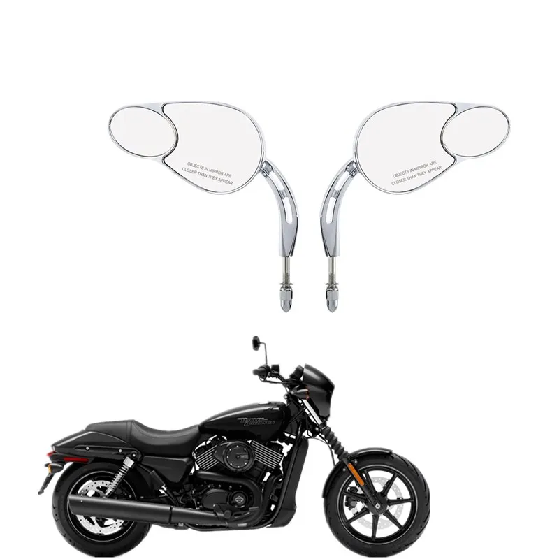 For Harley Touring Electra Street Glide Road King Fat Bob Boy Sportster 883 1200 Softail Motorcycle Split Vision Mirrors