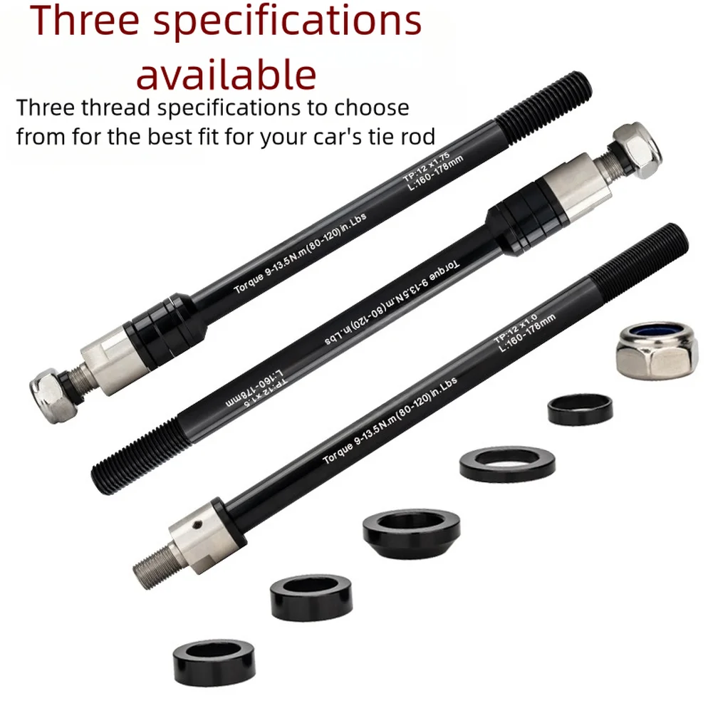 

Bike Trailer Thru Axle Adapter For Mountain & Road Bikes M12x1/1.5/1.75 Thread Precision Threading 9-13.5N.m Torque Resistance