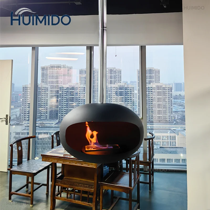 Suspended Heating Decoration Real Fire Fireplace Hanging Indoor Heaters Ceiling Mounted Suspended Bio Alcohol Fireplace