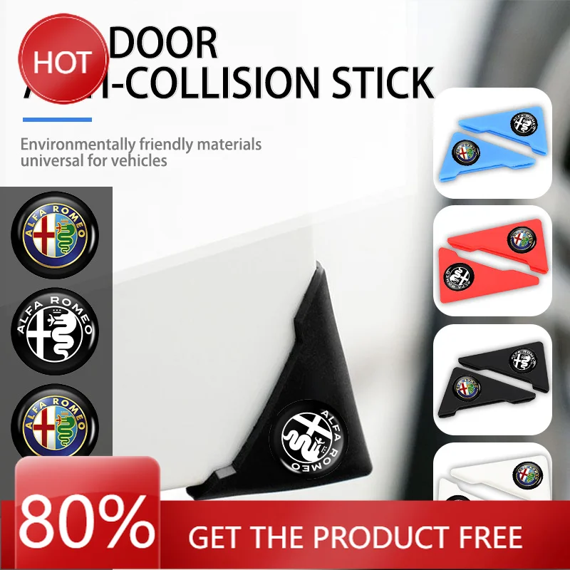 Hub Caps For Alfa Romeo Car Door Corner Protector Cover Edge Guard Anti-Collision Scratch Giulietta GT 159 147 156 Mito Brera Gi