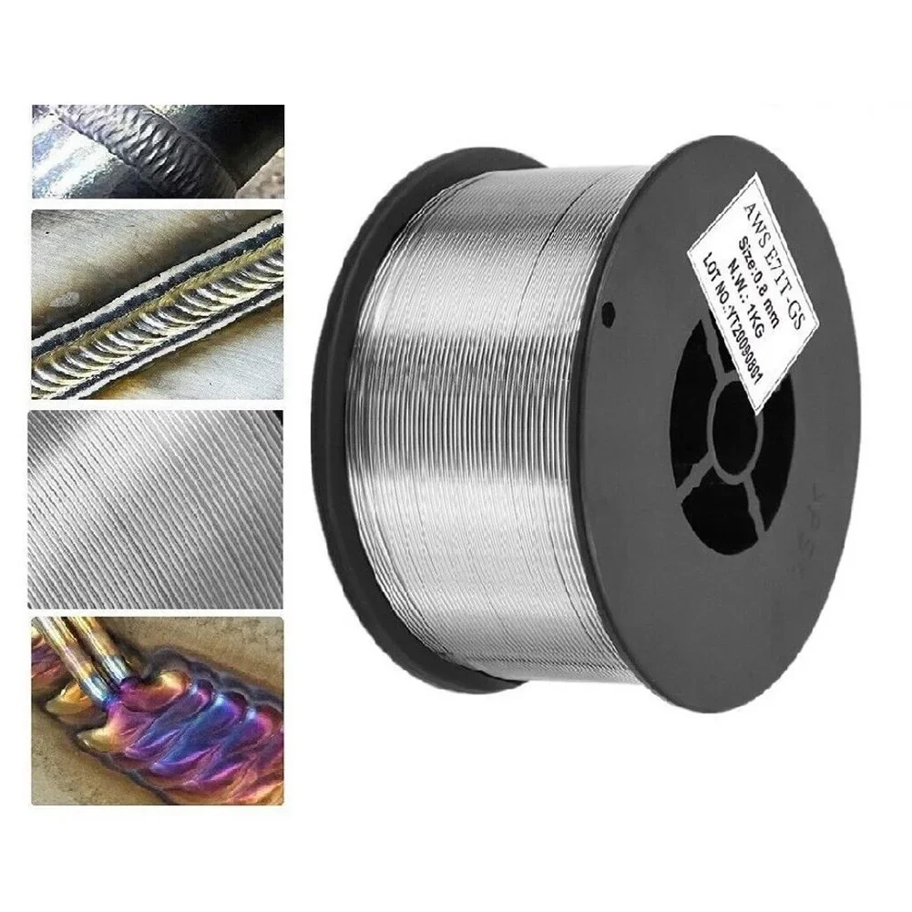 1pcs 0.8mm Diameter E71T-GS Aluminum Flux Core Welding Wire MIG Gas-free Gasless Welding Wire Butt Welding Accessories