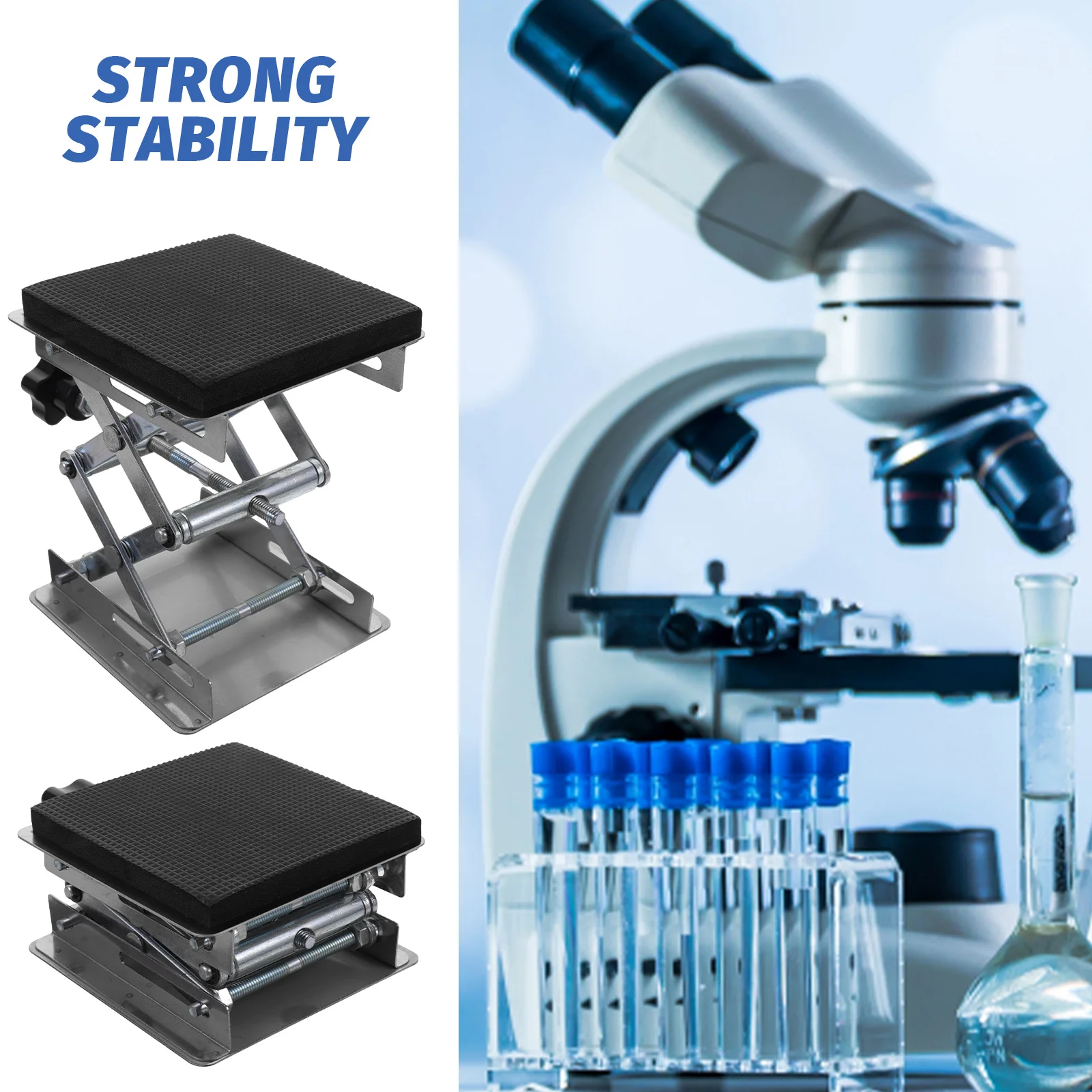 Laboratory Lifting Platform Stand Labs Jack Scissor Stainless Steel Support Lifts Sponge