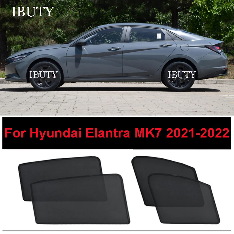 

For Hyundai Elantra CN7 MK7 2021 2022 Accessories Car Sunshade Visor Mesh Curtains Side Window Sun Shade UV Heat Sunshield