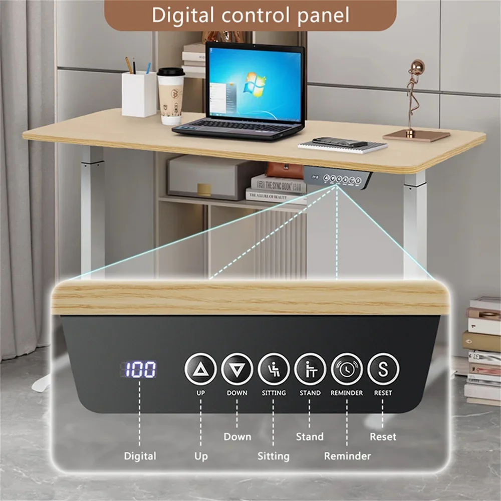 Height Adjustable Electric Standing Desk Sitting Desk Motion Desk For Home Office Protection Ergonomic Cervix Lower Spine