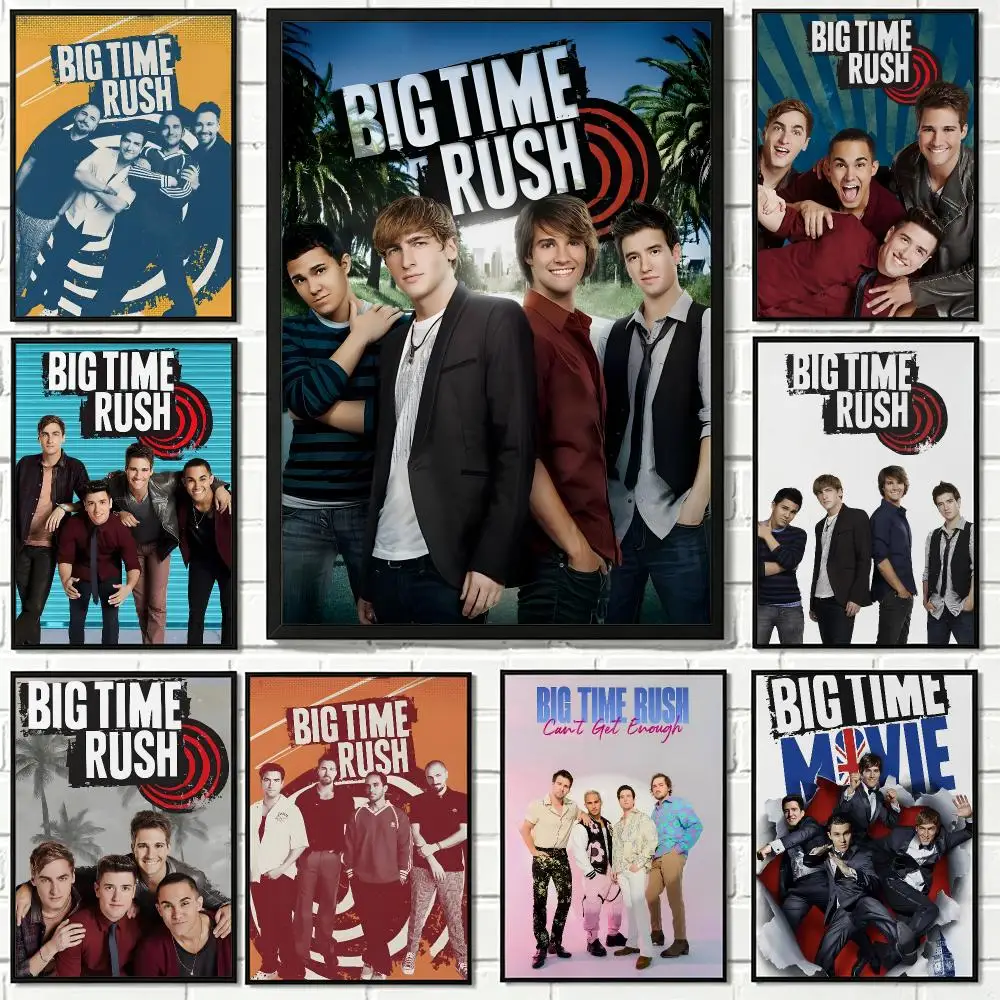 Big Time Rush band Poster Waterproof HD Modern Peel And Stick Wall Decor Living Room Dorm Garage