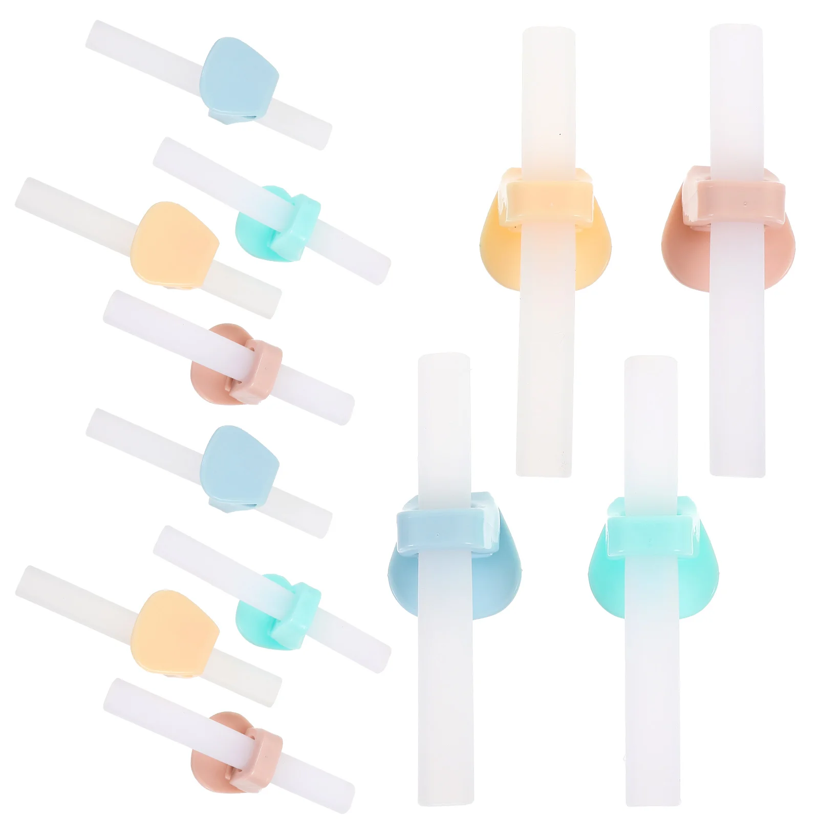 

12 set Silicone Straws Baby Bowl Straw Clip Reusable Safe Drinking Flexible Complementary Food Pink Yellow Green Blue