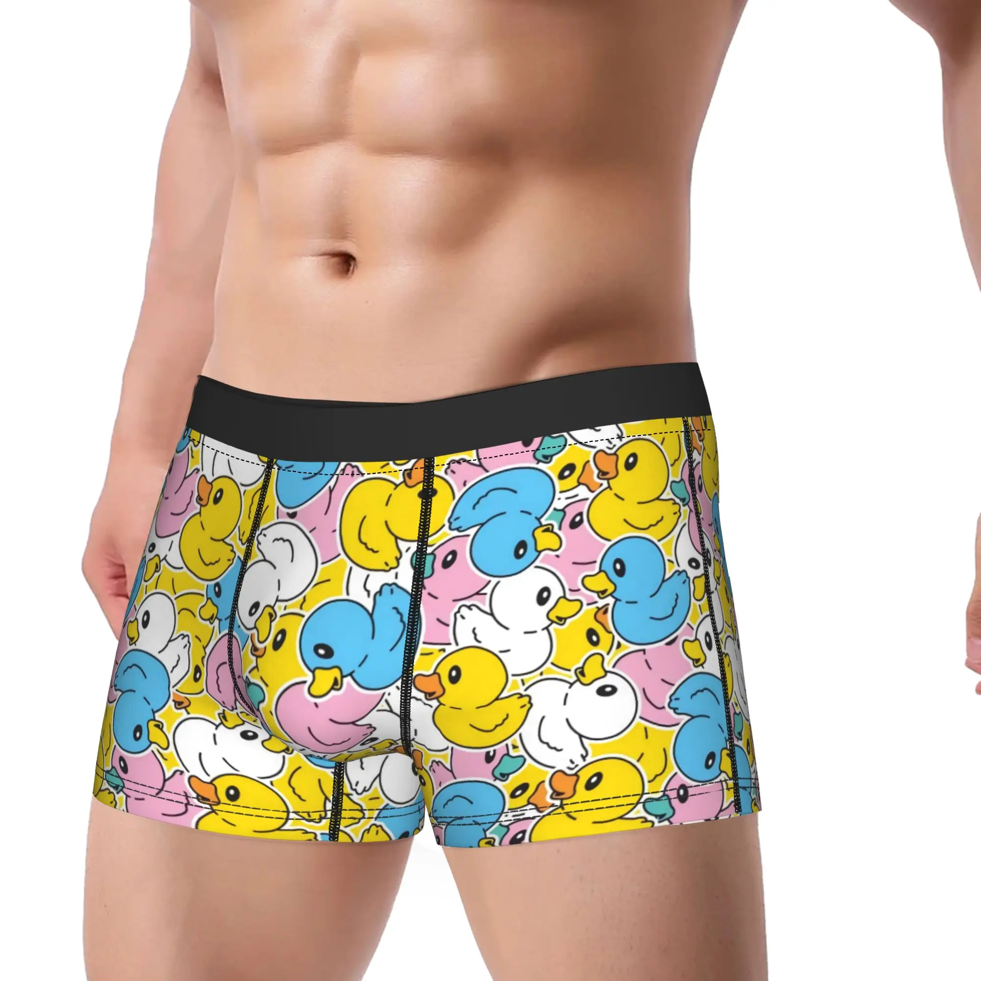 Duck Seamless Pattern Rubber Duck Underwear  Printing Trunk Hot Sale Men's Underpants Novelty Boxer Brief Gift Idea