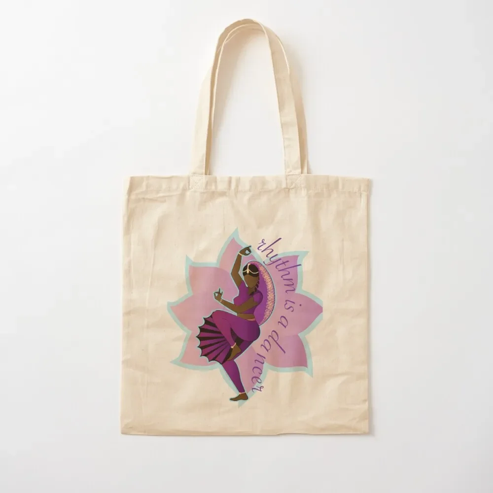 Bharatanatyam : Classical Indian Lotus Dancer Tote Bag hand bag ladies Women's shopping bag tote canvas hand bags