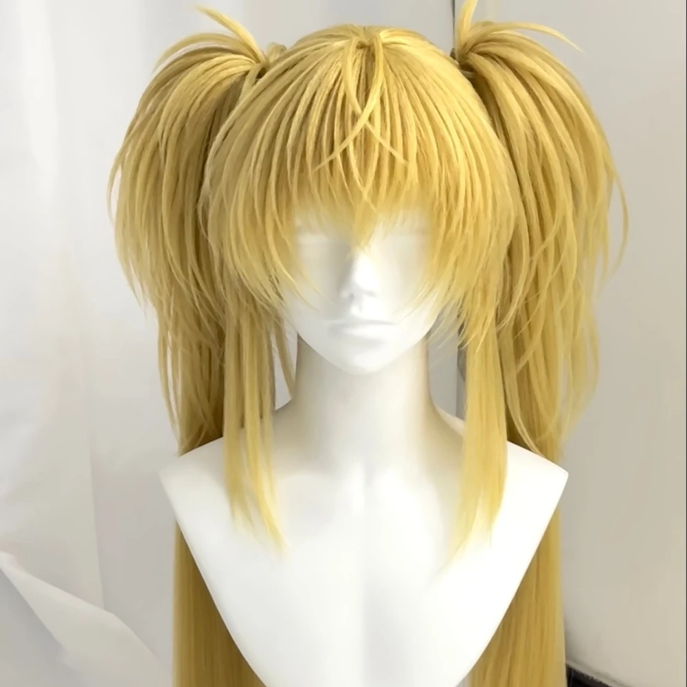 

Anime Utau Hoshina Cosplay Wig Golden Rose Net Tiger Clip Double Ponytail Wig Heat Resistant Synthetic Fiber Wig Anime Wig