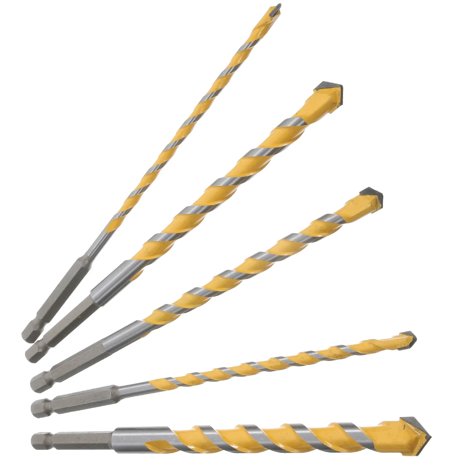 

Drill Bit Kit 10Pcs Square Alloy Tips for Concrete Tile Glass Ceramic Masonry Porcelain Brick Stone Drilling Tools