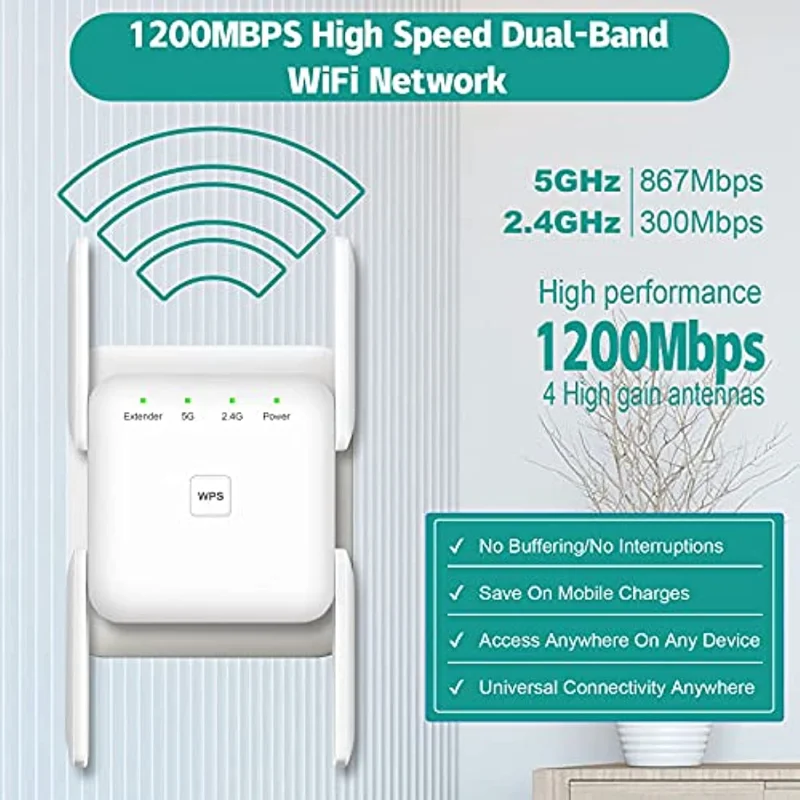 Imagem -04 - Wi-fi Extensor de Alcance Wi-fi Dual Band Amplificador de Rede sem Fio 1200mbps Ghz Longo Alcance Wi-fi Repetidor 5g