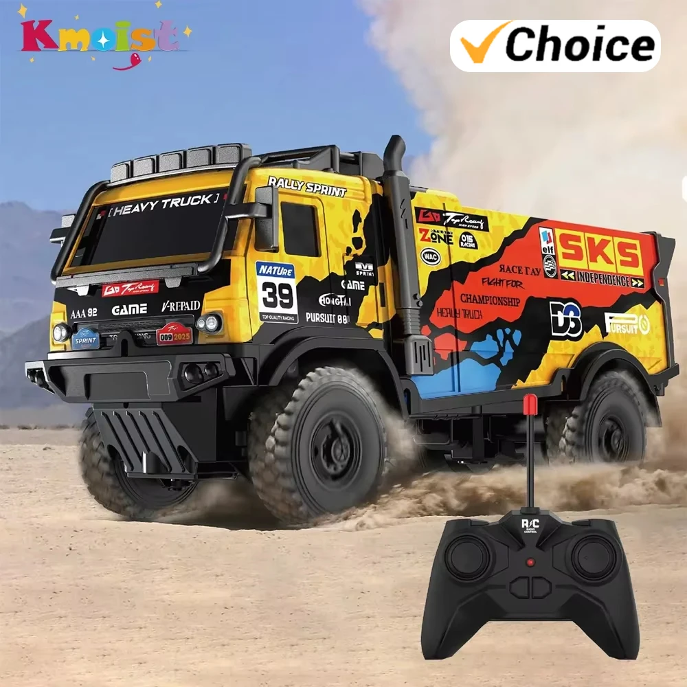 

1/35 Remote Control Truck 10km/h Heavy Cars Model With LED Lights Kid Toy Mini RC Off-road Car Toys for Boys Children's Day Gift