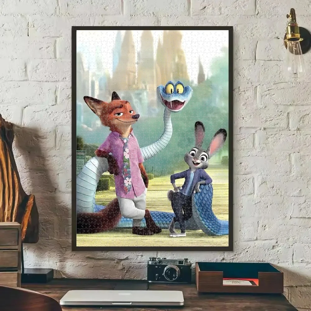 

1000 pcs Z-Zootopia Cartoon Puzzle Home Decor Adults Puzzle Games Family Fun Floor PuzzlesEducational Toys for Kids
