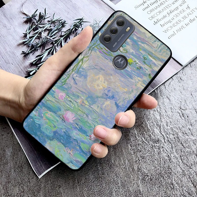 Claude Monet Garden Phone Case For Motorola G84 G22 G32 G34 G52 G10 G20 G30 G60 G60S G13 G50 G54 G62 G53 G72 G85 G24 Power