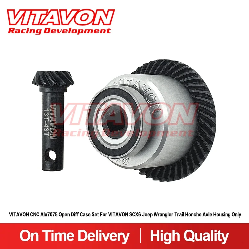 VITAVON CNC Alu7075 Open Diff Case Set For VITAVON SCX6 Jeep Wrangler Trail Honcho Axle Housing only