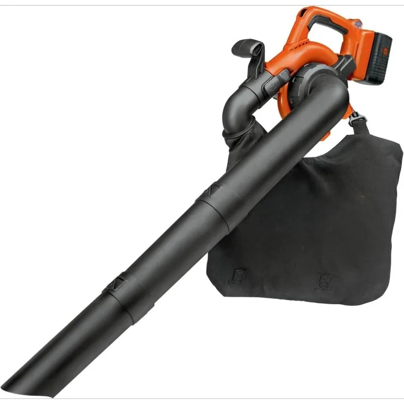 40V Cordless Leaf Blower Kit,120 mph Air Speed, 6-Speed Dial,Built-In Scraper, With Collection Bag, Battery and Charger Included