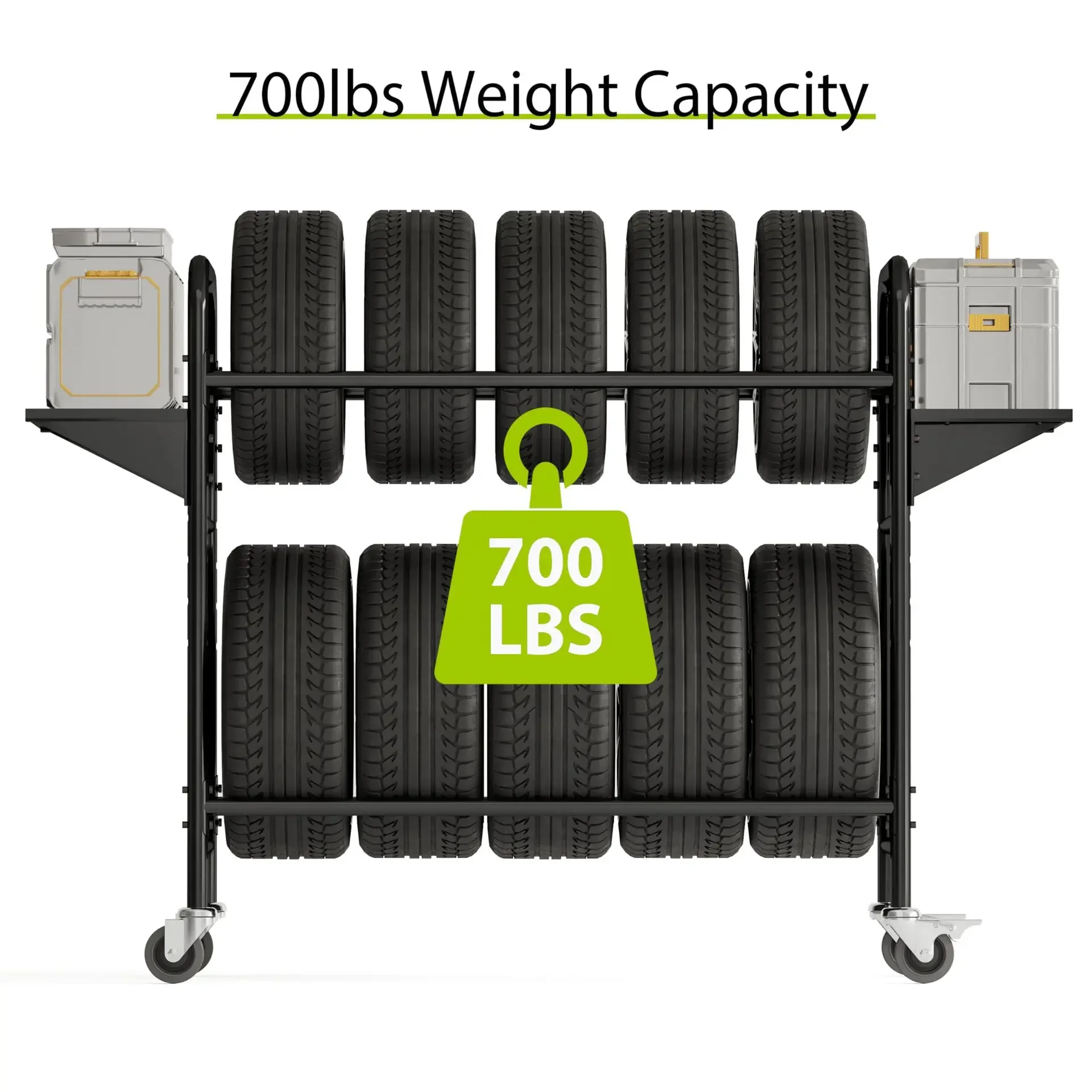 Cross-border Amazon multi-layer tire shelves, car tire racks, movable wheel hub display racks, tire placement brackets