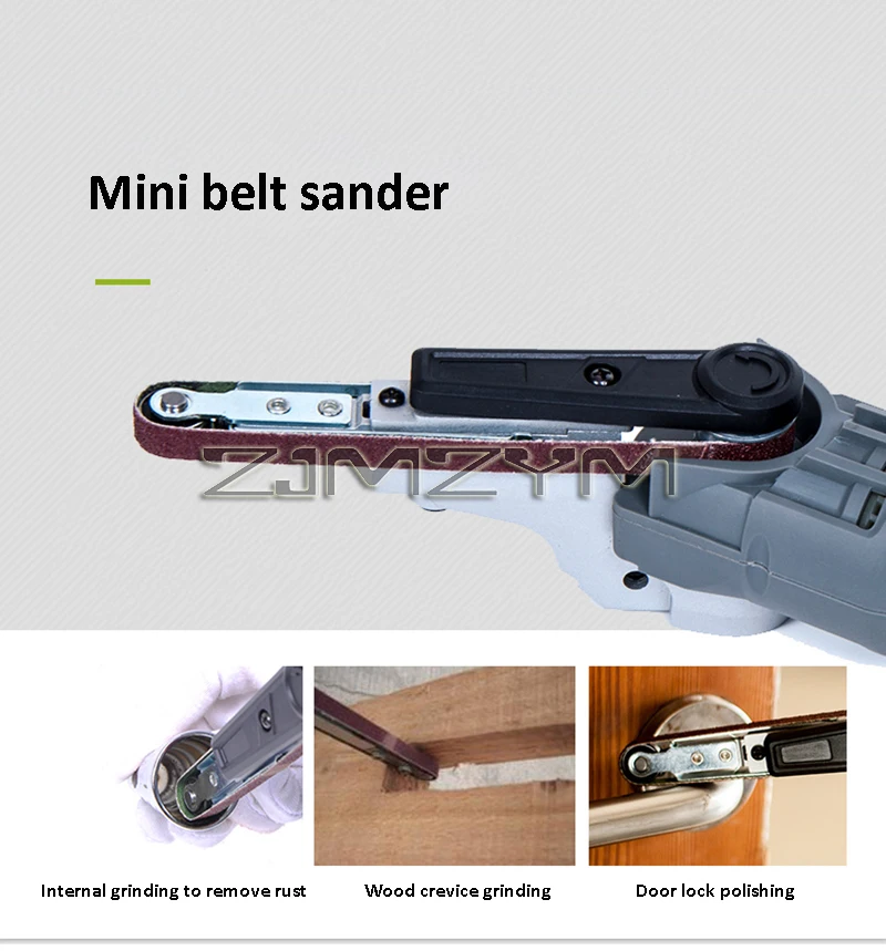 Hand - Holding Type 6 Gear Stepless Speed Belt Sander Small Portable Metal Sandpaper Polishing Machine 220V