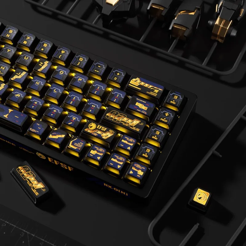 PIIFOX Banshee Custom Resin RGB PBT Translucent Five-Sided Heat Sublimation Keycaps anime 141keys OEM Mechanical Keyboards