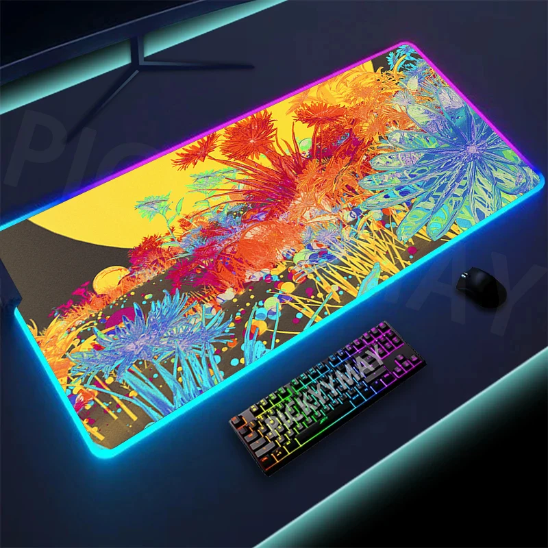 Flower Design Large RGB Mouse  - Rgb Mousepad review and price