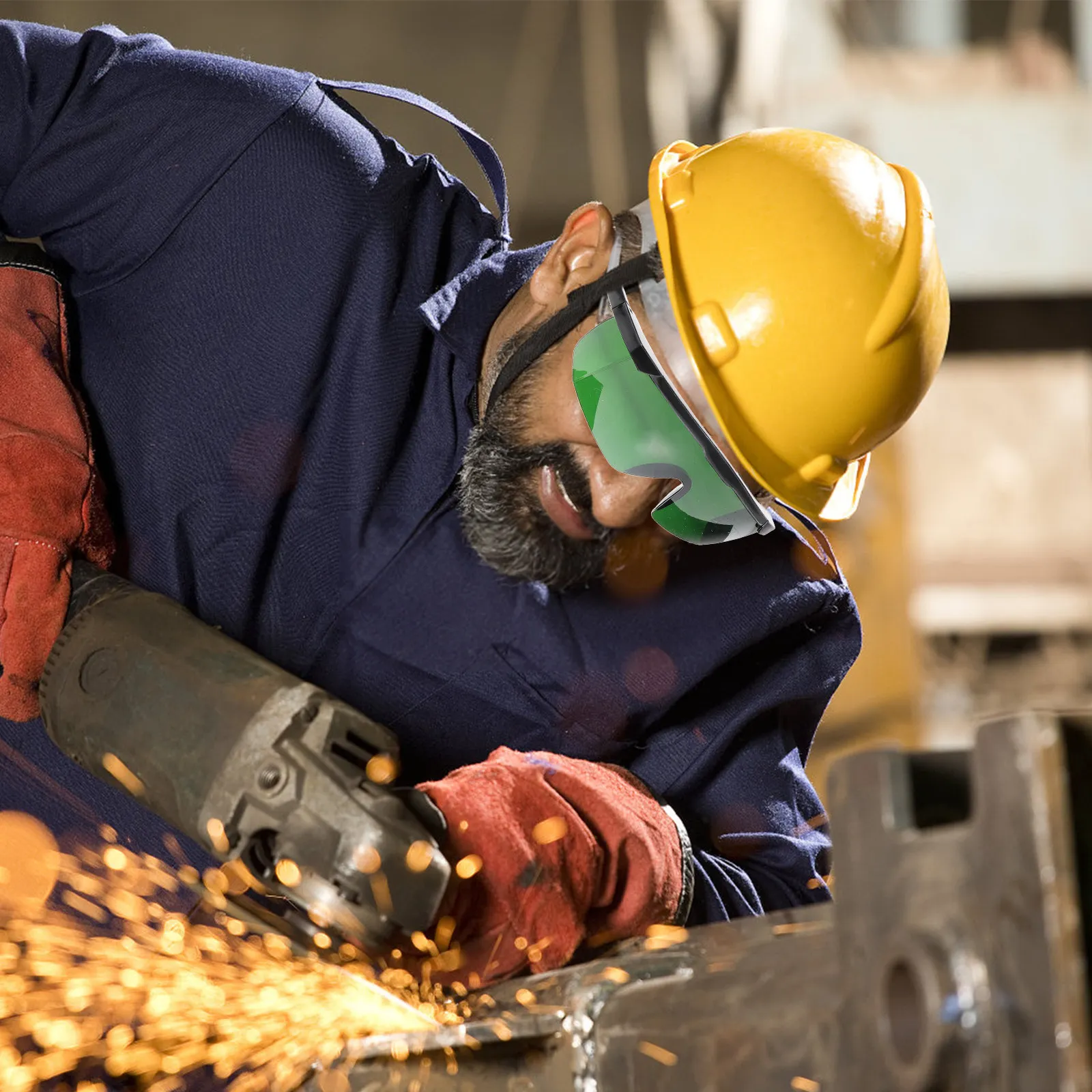 

Protective Safety Goggles Black Frame High Strength Impact Resistant Suitable Welding Industrial Safety Glasses Anti Fog